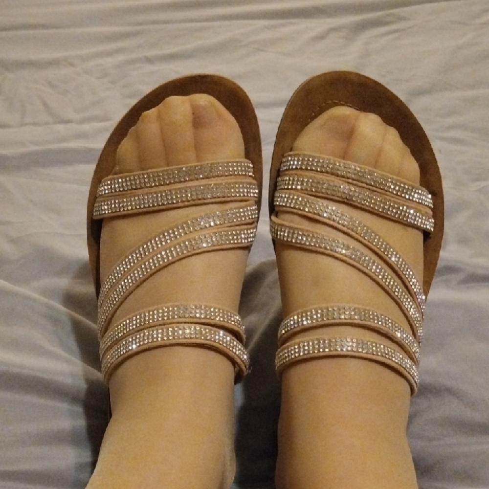 Elegant Rhinestone Strappy Sandals